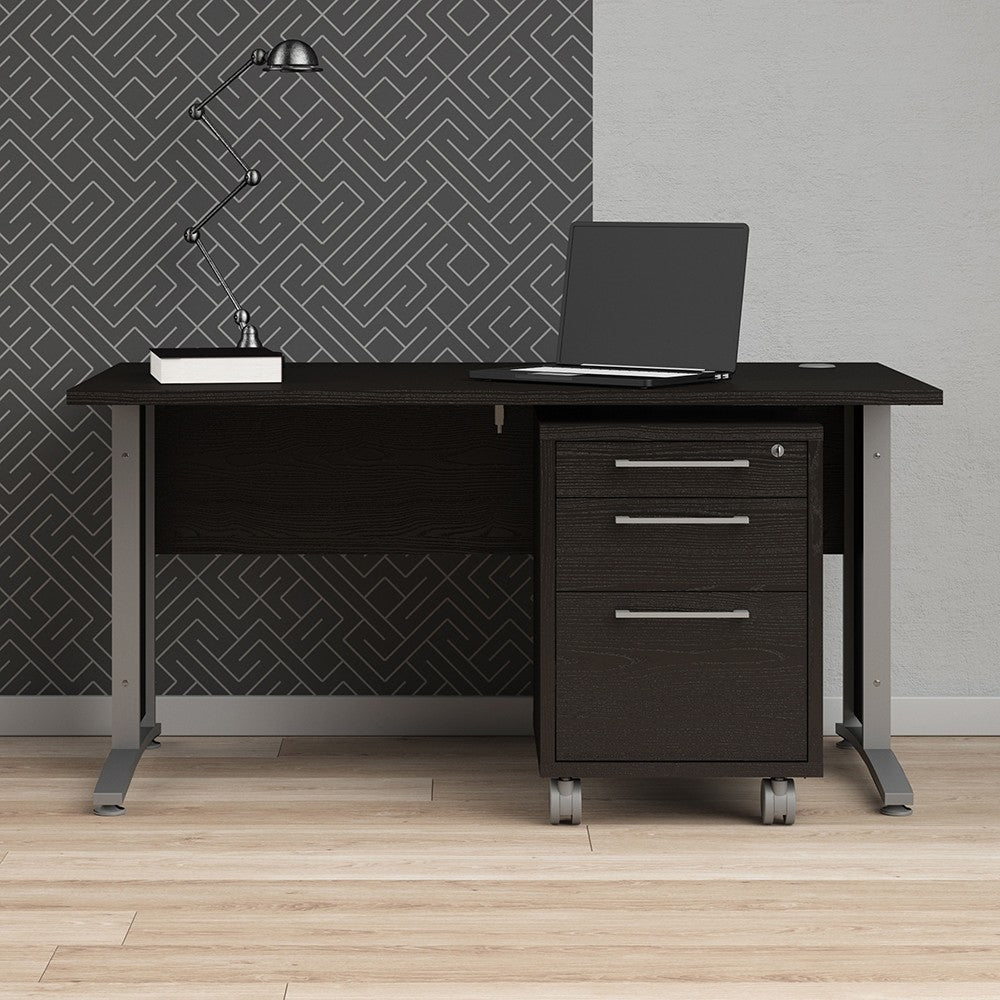 Prima Mobile file cabinet in Black woodgrain