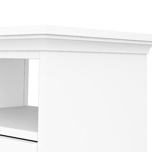 Paris TV Unit - 2 Shelves 2 Drawers in White