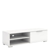 Match TV Unit 1 Drawers 2 Shelf in White High Gloss