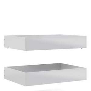 Naia Set of 2 Underbed Drawers (for Single or Double beds) in White High Gloss