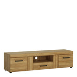 Cortina 2 door 1 drawer wide TV cabinet in Grandson Oak