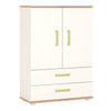 4KIDS 2 door 2 drawer cabinet with lemon handles