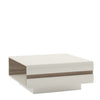 Chelsea Living Designer Coffee Table in white with an Truffle Oak Trim