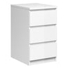 Naia Bedside - 3 Drawers in White High Gloss