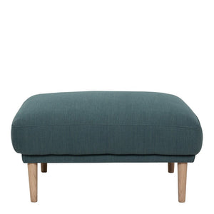 Larvik Footstool - Dark Green, Oak Legs