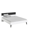 Oslo Euro King Bed (160 x 200) in White and Black Matt