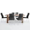 Dining set package Toledo extending dining table + 4 Milan High Back Chair Black.