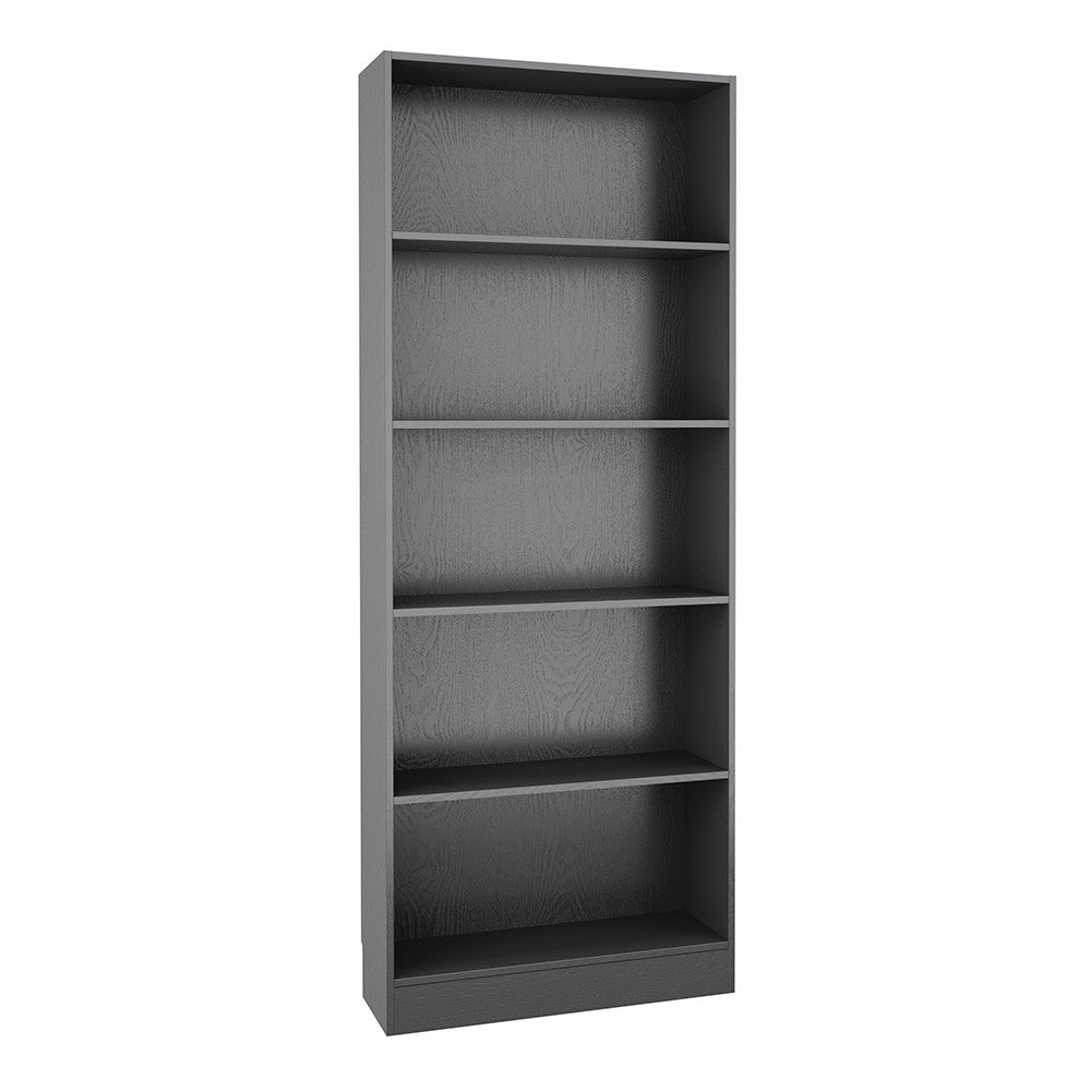 Wide deals black bookshelf