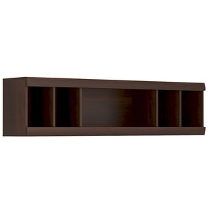 Imperial Wall Shelving Unit in Dark Mahogany Melamine