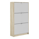 Shoes Shoe cabinet w. 3 tilting doors and 2 layers