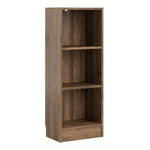 *Basic Low Narrow Bookcase (2 Shelves) in Walnut