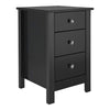 Florence 3 drawer bedside in Black