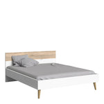 Oslo Euro King Bed (160 x 200) in White and Oak