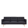 Larvik 3 Seater Sofa - Antracit, Oak Legs