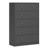 May Chest of 5 Drawers in Grey