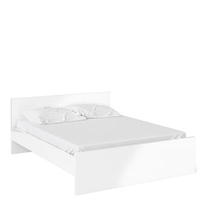 Naia Euro King Bed (160 x 200) in White High Gloss