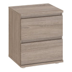 Nova Bedside 2 Drawer in Truffle Oak