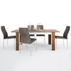 Dining set package Toledo extending dining table + 6 Milan High Back Chair Dark Brown.