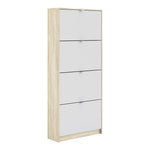 Shoes Shoe cabinet w. 4 tilting doors and 2 layers