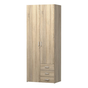 Space Wardrobe - 2 Doors 3 Drawers in Oak 2000