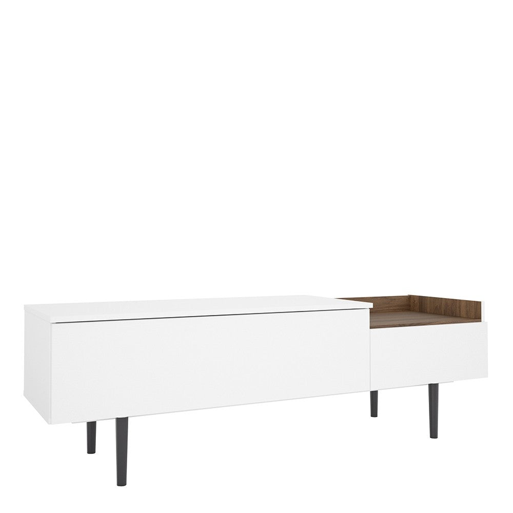 *Unit Sideboard 2 Drawers in White and Walnut