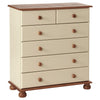 Copenhagen 2 + 4 Drawer Chest in Cream/Pine