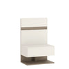 Chelsea Bedroom Bedside Extension for bed in white with an Truffle Oak Trim