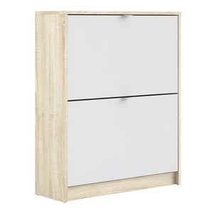 Shoes Shoe cabinet w. 2 tilting doors and 2 layers