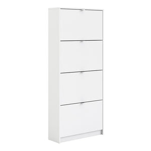 Shoes Shoe cabinet w. 4 tilting doors and 2 layers