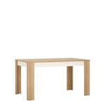 Lyon Medium extending dining table 140/180 cm in Riviera Oak/White High Gloss