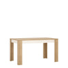 Lyon Medium extending dining table 140/180 cm in Riviera Oak/White High Gloss