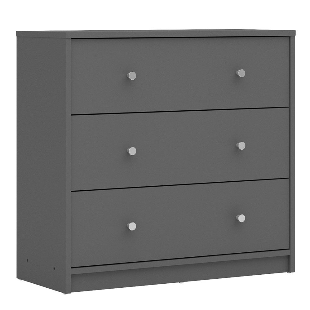 May Chest of 3 Drawers in Grey