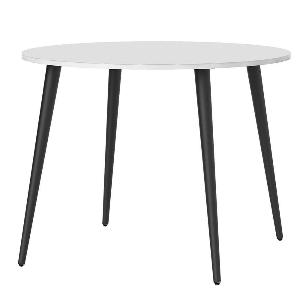 Oslo Dining Table - Small (100cm) in White and Black Matt