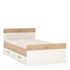 4KIDS Single bed with under drawer with lemon handles