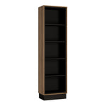 Brolo Tall Bookcase With the walnut and dark panel finish