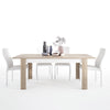 Dining set package Lyon Large extending dining table 160/200 cm + 6 Milan High Back Chair White.