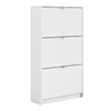 Shoes Shoe cabinet w. 3 tilting doors and 2 layers