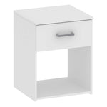 Space Bedside 1 Drawer in White