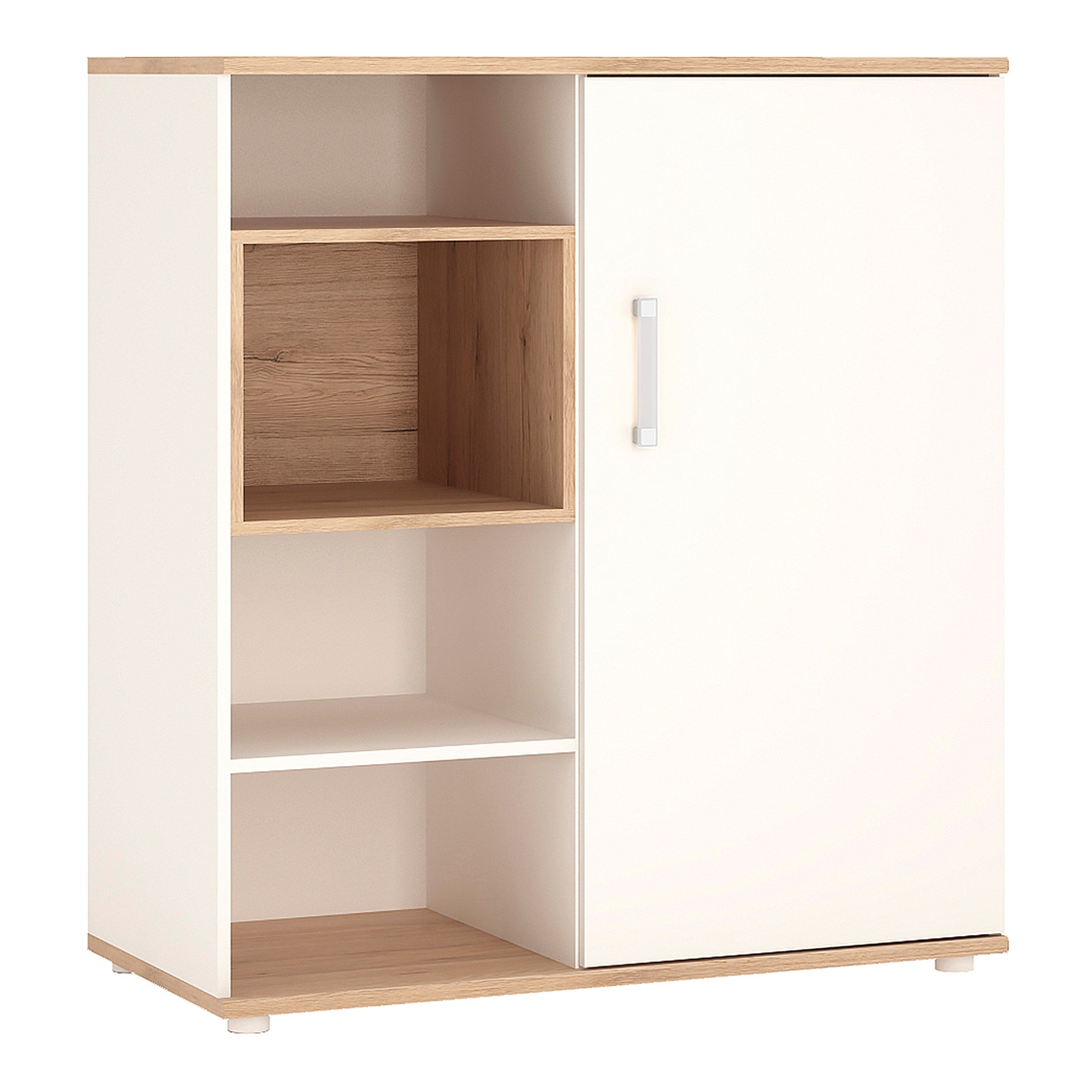 4KIDS Low cabinet with shelves (sliding door) with opalino handles