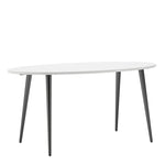 Oslo Dining Table - Large (160cm) in White and Black Matt