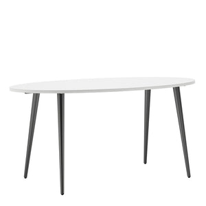 Oslo Dining Table - Large (160cm) in White and Black Matt