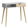 Oslo Console Table 1 Drawer 1 Shelf in White and Oak FSC Mix 70 % NC-COC-060652