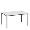 Family Dining Table 140cm White Table Top with Black Legs