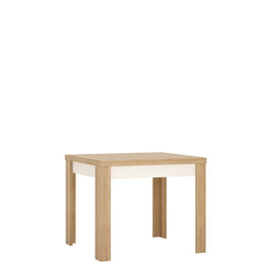 Lyon Small extending dining table 90/180cm in Riviera Oak/White High Gloss