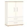 4KIDS 2 door 2 drawer cabinet with opalino handles