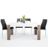 Dining set package Toronto 160 cm Dining Table + 6 Milan High Back Chair Black.