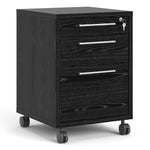 Prima Mobile file cabinet in Black woodgrain