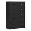 May Chest of 5 Drawers in Black