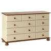 Copenhagen 2 + 3 + 4 Drawer Extra wide chest in Cream/Pine