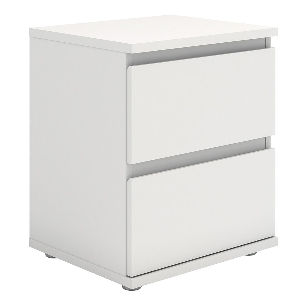 Nova Bedside 2 Drawer in White